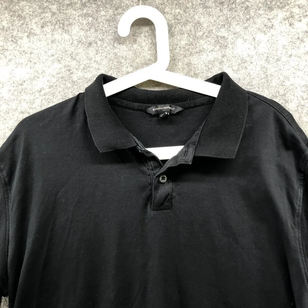 Banana Republic Polo Shirt Mens L‎ Luxe Touch Performance Short Sleeve